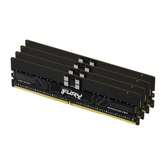 KF560R32RBEK4-128 - Kit de módulos de memória de 128GB (4 x 32GB) DDR5 6000Mhz RDIMM (ECC Registrada) Fury Renegade CL32 1Rx4 288 pinos para Servidores / Motherboards de servidores base AMD EXPO e Intel Extreme.