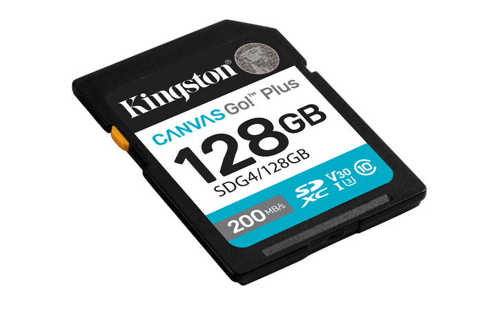 SDG4/128GB - Cartão de memória padrão SD de 128GB Canvas Go Plus (Leitura = 200MB/s) Classe 10 U3 V30
