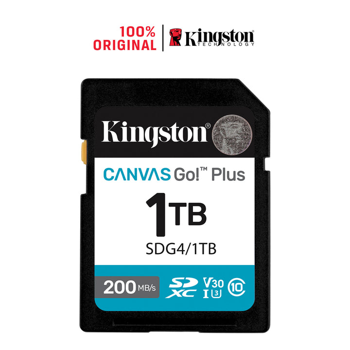 SDG4/1TB - Cartão de memória padrão SD de 1TB Canvas Go Plus (Leitura = 200MB/s) Classe 10 U3 V30