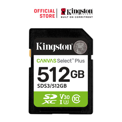 SDS3/512GB - Cartão de memória SD de 512MB Canvas Select Plus Gen3 - Leitura: 150MB/s - Classe 10 - U3 - V30