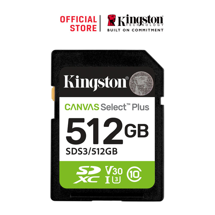 SDS3/512GB - Cartão de memória SD de 512MB Canvas Select Plus Gen3 - Leitura: 150MB/s - Classe 10 - U3 - V30