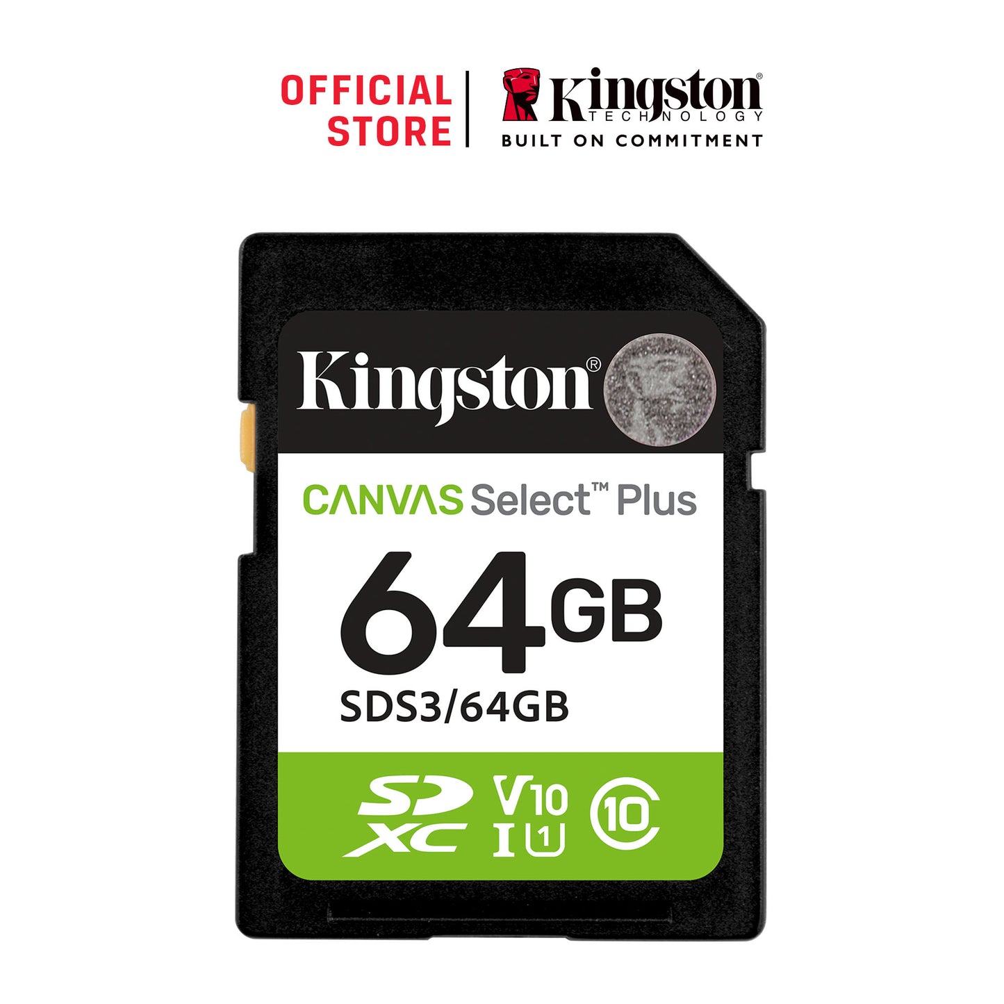 SDS3/64GB - Cartão de memória SD de 64GB Canvas Select Plus Gen3 - Leitura: 100MB/s - Classe 10 - U1 - V10