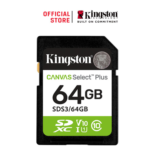 SDS3/64GB - Cartão de memória SD de 64GB Canvas Select Plus Gen3 - Leitura: 100MB/s - Classe 10 - U1 - V10