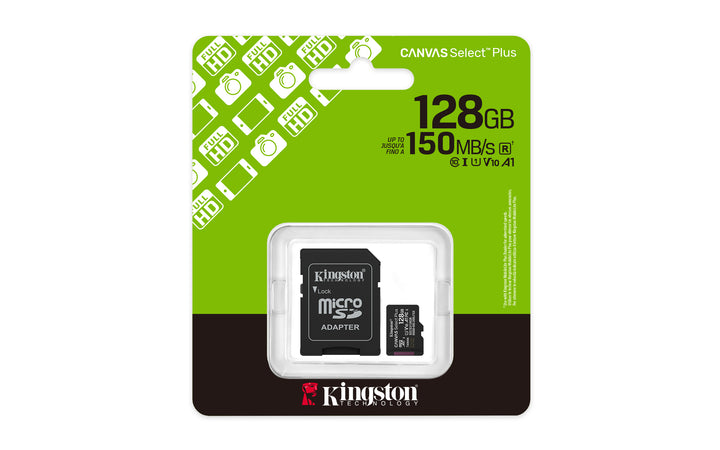 SDCS3/128GB - Cartão de memória microSD de 128GB Canvas Select Plus Gen3 - Leitura: 150MB/s - Classe 10 - U1 - V10