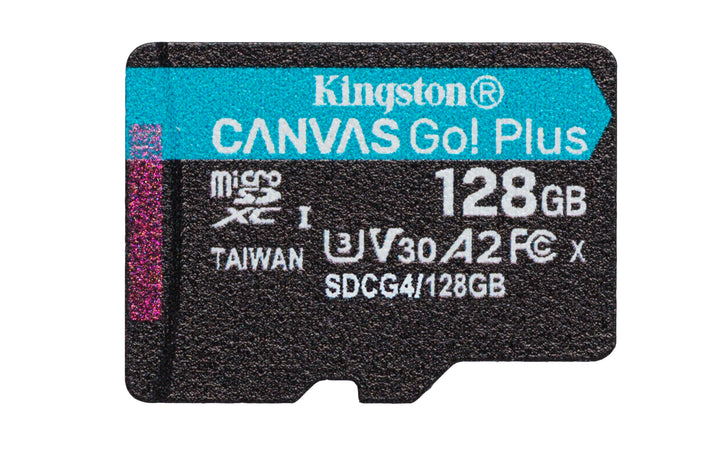 SDCG4/128GB - Cartão de memória padrão micro SD de 128GB Canvas Go Plus (Leitura = 200MB/s) Classe 10 U3 V30 (com adaptador para SD).