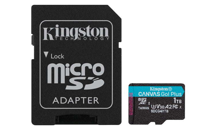 SDCG4/1TB - Cartão de memória padrão micro SD de 1TB Canvas Go Plus (Leitura = 200MB/s) Classe 10 U3 V30 (com adaptador para SD).