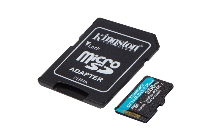 SDCG4/256GB - Cartão de memória padrão micro SD de 256GB Canvas Go Plus (Leitura = 200MB/s) Classe 10 U3 V30 (com adaptador para SD).