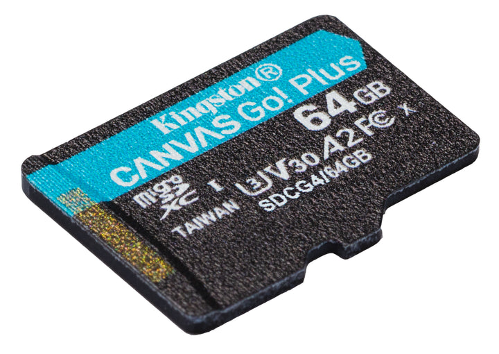 SDCG4/64GB - Cartão de memória padrão micro SD de 64GB Canvas Go Plus (Leitura = 200MB/s) Classe 10 U3 V30 (com adaptador para SD).