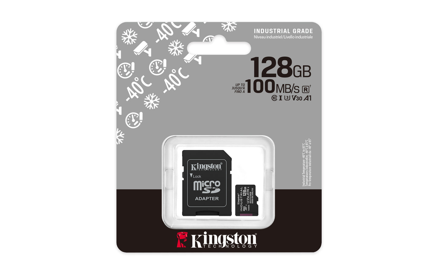 SDCIT2/128GB - Micro SDHC de 128GB uso Industrial classe C10 A1 tipo pSLC com adaptador SD.