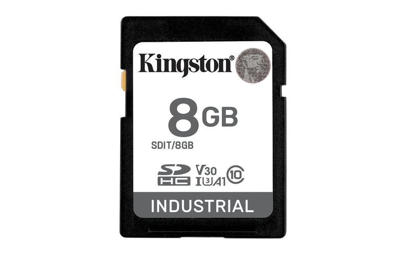 SDIT/8GB - SDHC de 8GB de uso Industrial classe C10 A1 tipo pSLC UHS-I U3 V30 (Leitura até 100MB/s).