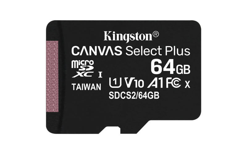 SDCS2/64GB-2P1A - Kit de Cartões de memória microSD (2 de 64GB) Canvas Select Plus - Leitura: 100MB/s - Classe 10 com 1 adaptador SD