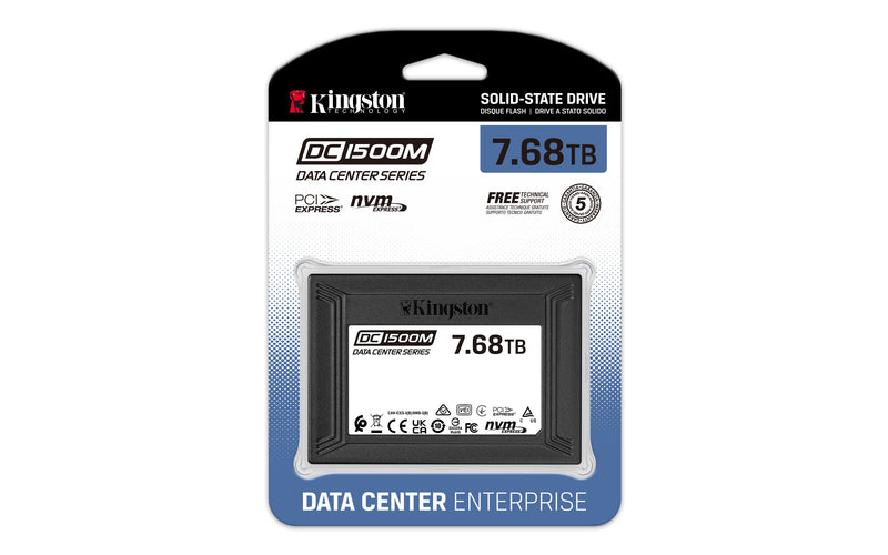 SEDC1500M/7680G - SSD de 7,68TB de alta performance U.2 NVMe PCIe Gen 3.0 x4, para servidores empresariais de uso misto (Leitura e gravação intensiva).