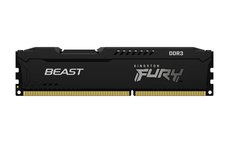 KF316C10BB/4 - Memória de 4GB DIMM DDR3 1600Mhz FURY Beast Black 1,5V 1Rx8 240 pinos para desktop/gamers.