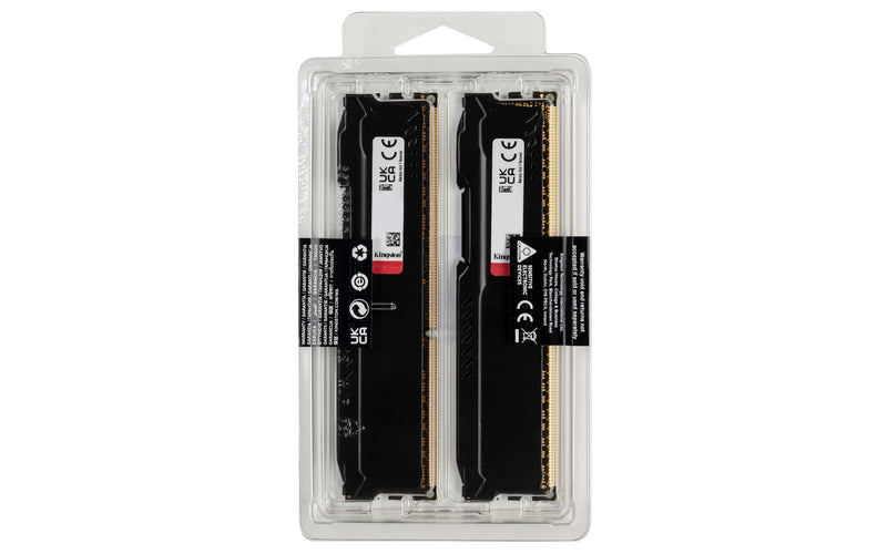 KF316C10BBK2/8 - Kit de memórias de 8GB (2 x 4GB) DIMM DDR3 1600Mhz FURY Beast Black 1,5V 1Rx8 240 pinos para desktop/gamers.