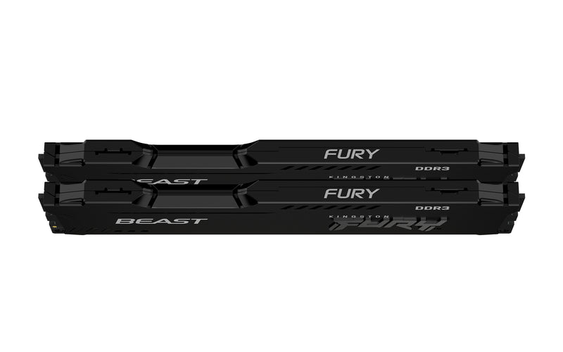 KF316C10BBK2/16 - Kit de memórias de 16GB (2 x 8GB) DIMM DDR3 1600Mhz FURY Beast Black 1,5V 2Rx8 240 pinos para desktop/gamers.