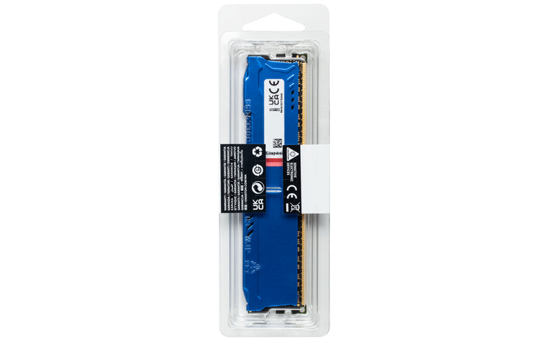 KF316C10B/4 - Memória de 4GB DIMM DDR3 1600Mhz FURY Beast Blue 1,5V 1Rx8 240 pinos para desktop/gamers.