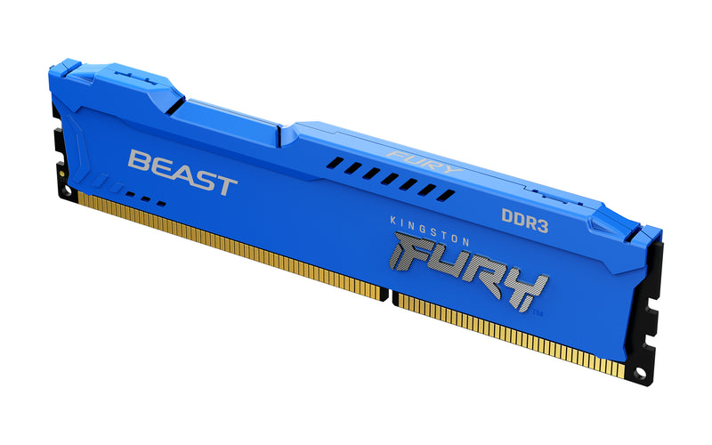 KF316C10B/4 - Memória de 4GB DIMM DDR3 1600Mhz FURY Beast Blue 1,5V 1Rx8 240 pinos para desktop/gamers.