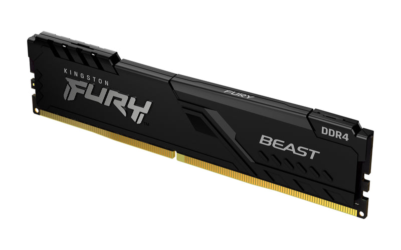 KF426C16BB/4 - Memória de 4GB DIMM DDR4 2666Mhz FURY Beast Black 1,2V 1Rx8 288 pinos para desktop/gamers.
