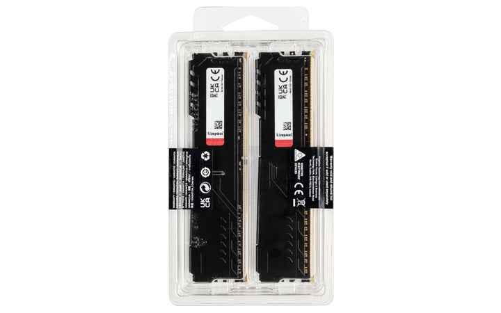 KF432C16BBK2/32 - Kit de memórias de 32GB (2 x 16GB) DIMM DDR4 3200Mhz FURY Beast Black 1,35V CL16 1Rx8 288 pinos para desktop/gamers.