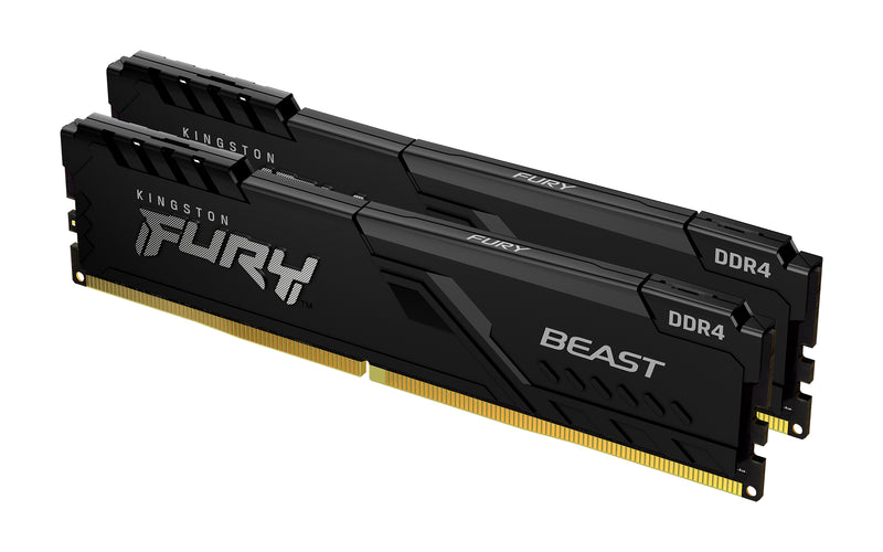 KF426C16BBK2/64 - Kit de memórias de 64GB (2 x 32GB) DIMM DDR4 2666Mhz FURY Beast Black 1,2V 2Rx8 288 pinos para desktop/gamers.