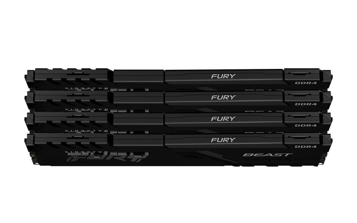 KF432C16BBK4/32 - Kit de memórias de 32GB (4 x 8GB) DIMM DDR4 3200Mhz FURY Beast Black 1,35V CL16 1Rx8 288 pinos para desktop/gamers.