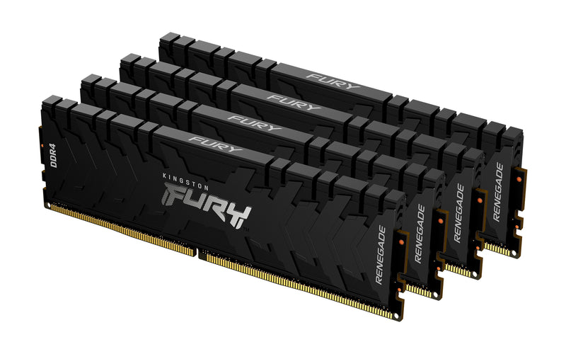 KF436C16RBK4/32 - Kit de memórias de 32GB (4 x 8GB) DIMM DDR4 3600Mhz FURY Renegade Black 1,35V CL16 1Rx8 288 pinos para desktop/gamers.