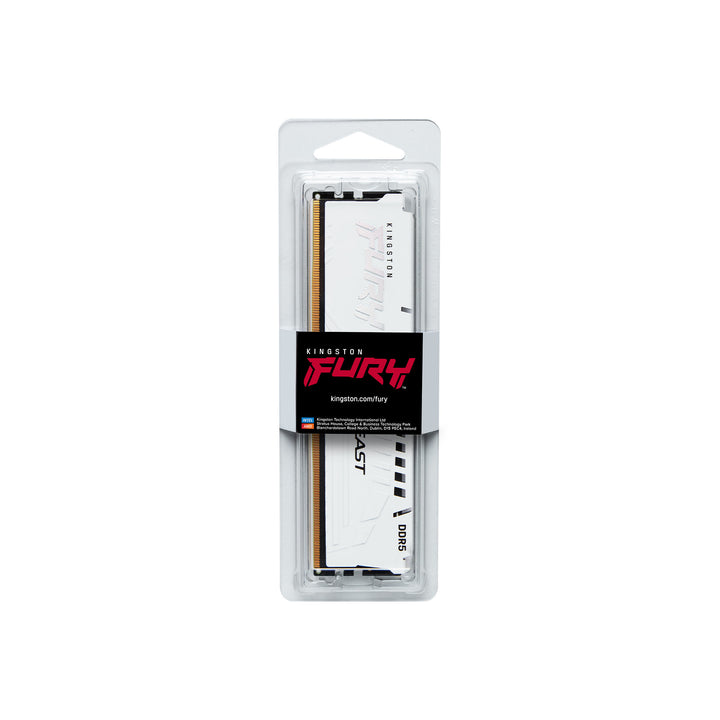 KF556C40BW-16 - Módulo de memória de 16GB DIMM DDR5 5600Mhz FURY Beast White 1,25V 1Rx8 288 pinos para desktop / gamers.