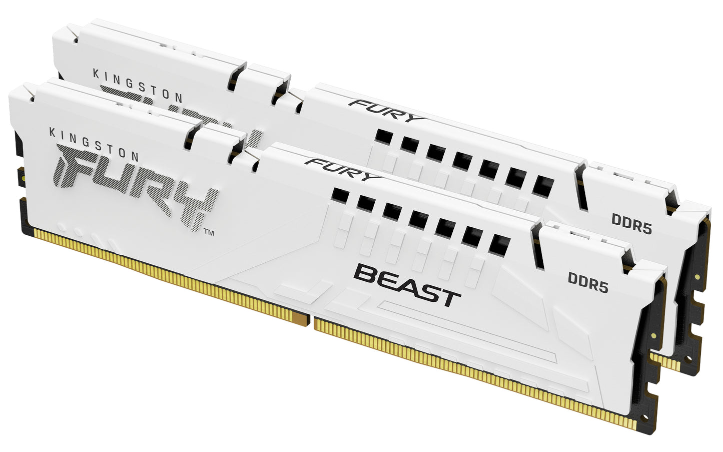 KF552C40BWK2-64 - Kit de módulos de memória de 64GB (2 x 32GB) DIMM DDR5 5200Mhz FURY Beast White 1,25V 2Rx8 288 pinos para desktop / gamers.