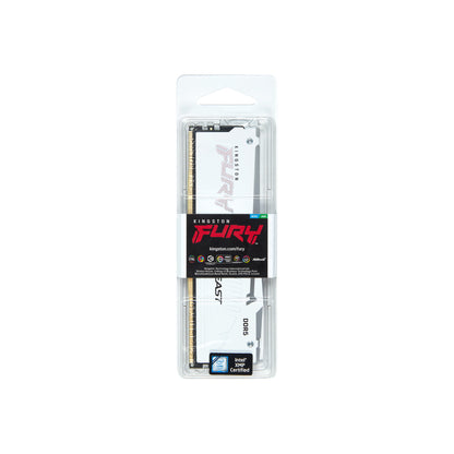 KF556C36BWEA-32 - Módulo de memória de 32GB DIMM DDR5 5600Mhz CL36 FURY Beast White RGB 1,25V 2Rx8 288 pinos para desktop / gamers.