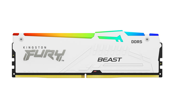 KF560C36BWEA-32 - Módulo de memória de 32GB DIMM DDR5 6000Mhz CL36 FURY Beast White RGB 1,35V 2Rx8 288 pinos para desktop / gamers.