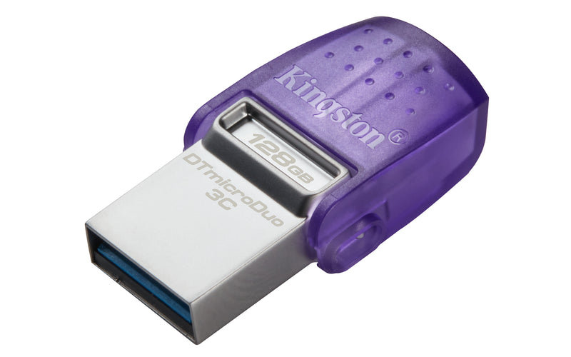 DTDUO3CG3/128GB - Pen Drive de 128GB MicroDuo 3C, com inferfaces USB 3.2 Ger.1 Tipo A e Tipo C (Leitura: 200MB/s).