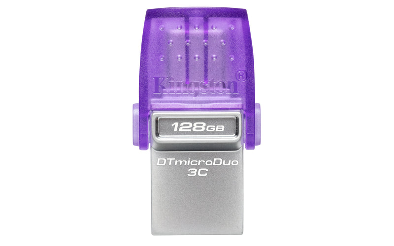DTDUO3CG3/128GB - Pen Drive de 128GB MicroDuo 3C, com inferfaces USB 3.2 Ger.1 Tipo A e Tipo C (Leitura: 200MB/s).