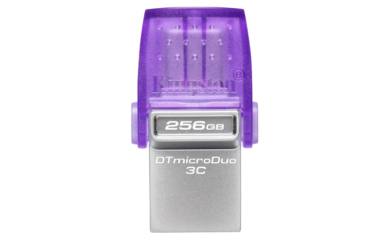 DTDUO3CG3/256GB - Pen Drive de 256GB MicroDuo 3C, com inferfaces USB 3.2 Ger.1 Tipo A e Tipo C (Leitura: 200MB/s).