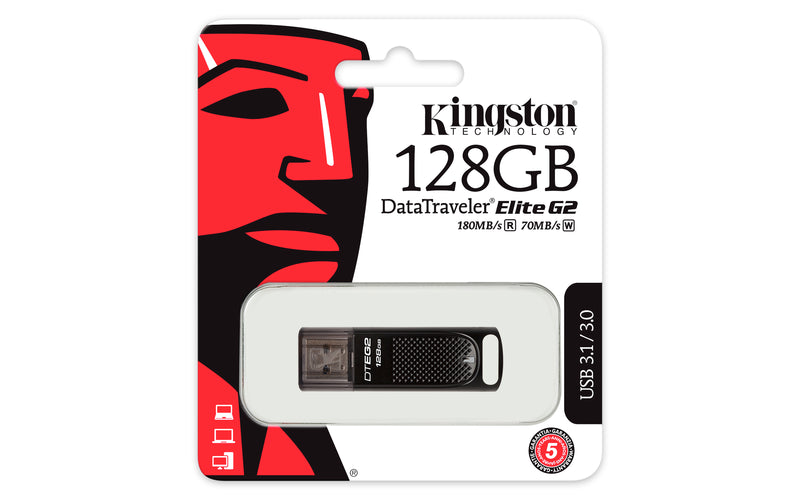 DTEG2/128GB - Pen Drive de 128GB USB 3.0 Data Traveler Série Elite G2