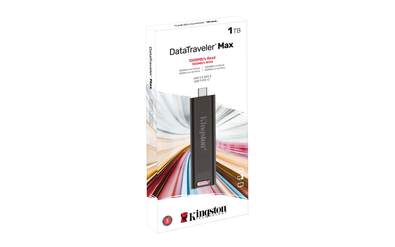 DTMAX/1TB - Pen drive de 1TB padrão USB 3.2 Gen. 2 Tipo C de altas velocidades (Leitura = 1000MB/s; Escrita = 900MB/s).