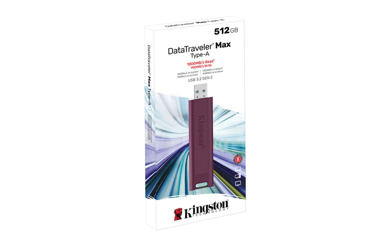DTMAXA/512GB - Pen drive de 512GB padrão USB 3.2 Gen. 2 Tipo A de altas velocidades (Leitura = 1000MB/s; Escrita = 900MB/s).