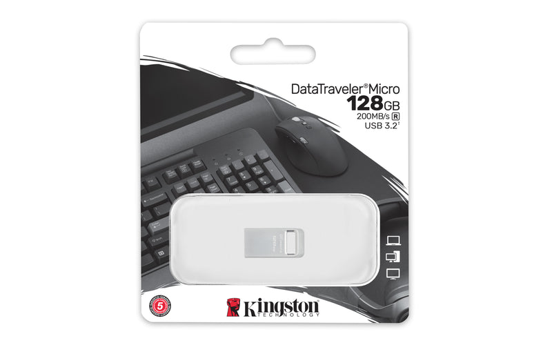 DTMC3G2/128GB - Pen Drive de 128GB Micro USB de metal interface USB 3.2 Ger.1 (Leitura = 200MB/s).