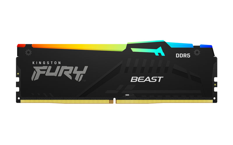 KF548C38BBA-8 - Módulo de memória de 8GB DIMM DDR5 4800MT/s FURY Beast RGB 1,1V 1Rx16 288 pinos para desktop / gamers.