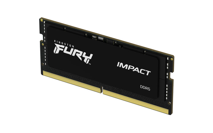 KF548S38IB-8 - Módulo de memória de 8GB SODIMM DDR5 4800Mhz FURY Impact Black 1,1V 1Rx16 262 pinos para notebooks / gamers. "VERIFIQUE A LISTA DE EQUIPAMENTOS COMPATÍVEIS NO FINAL DA DESCRIÇÃO ABAIXO OU CONSULTE O CONFIGURADOR DE MEMÓRIA DO SITE"