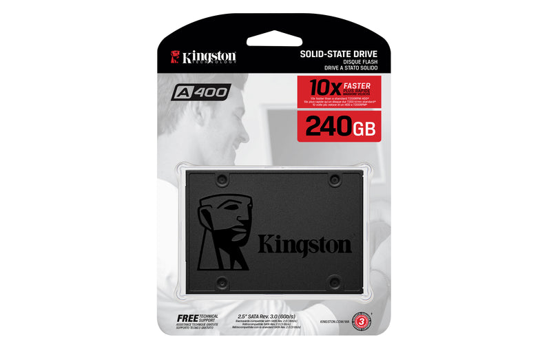 SA400S37/240G - SSD de 240GB Série A400 2,5" Sata III para desktop/notebooks.