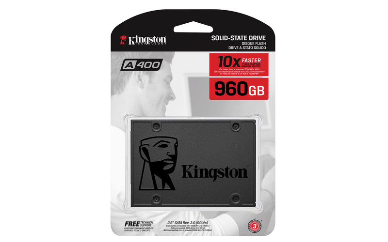 SA400S37/960G - SSD de 960GB Série A400 2,5" Sata III para desktop/notebooks.