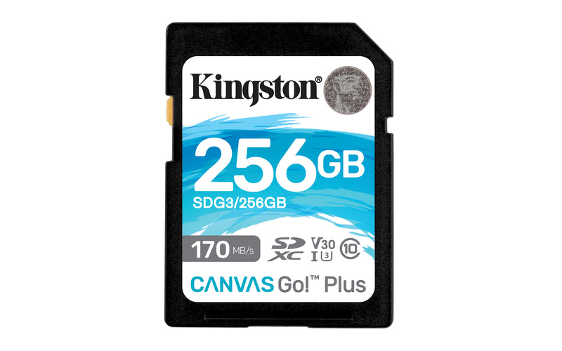 SDG3/256GB - Cartão de memória padrão SD de 256GB Canvas Go Plus (Leitura = 170MB/s) Classe 10 U3 V30
