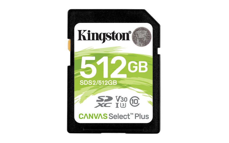 SDS2/512GB - Cartão de memória SD de 512GB Canvas Select Plus - Leitura: 100MB/s - Classe 10