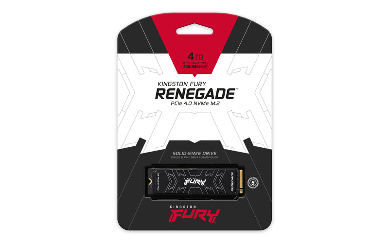 SFYRD/4000G - SSD FURY RENEGADE de 4TB PCIe Ger. 4.0 M.2 2280 NVMe para gamers/entusiastas.