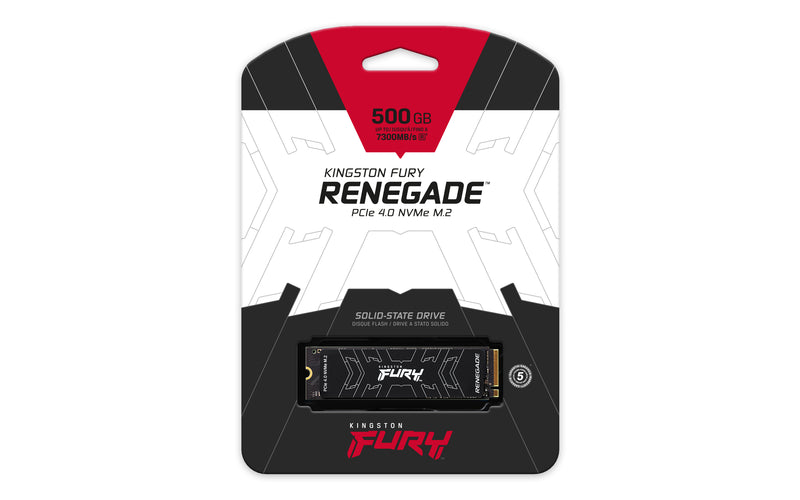 SFYRS/500G - SSD FURY RENEGADE de 500GB PCIe Ger. 4.0 M.2 2280 NVMe para gamers/entusiastas.