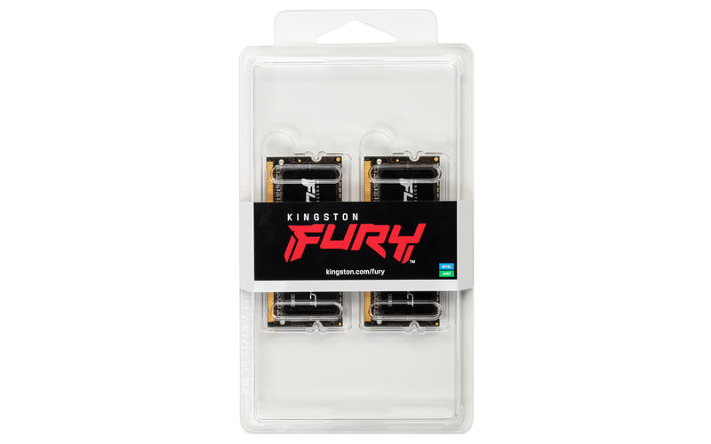 KF318LS11IBK2/8 - Kit de memórias de 8GB (2 x 4GB) SODIMM DDR3 1866Mhz FURY Impact 1,35V 1Rx8 204 pinos para notebook/gamers.