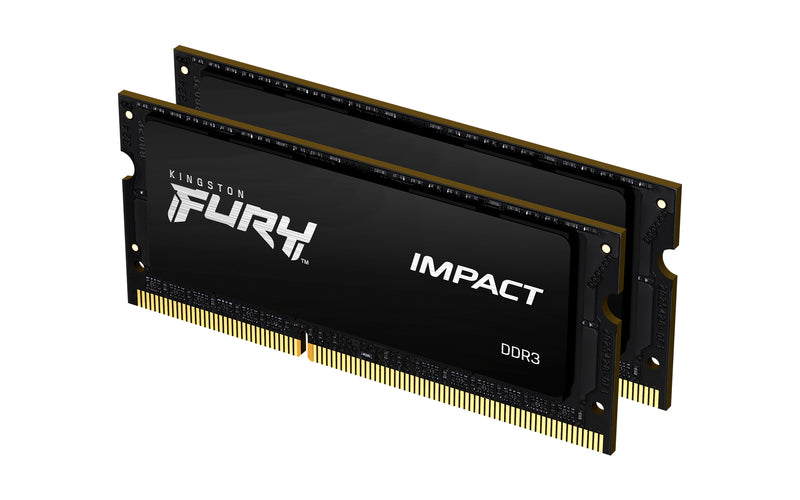 KF318LS11IBK2/16 - Kit de memórias de 16GB (2 x 8GB) SODIMM DDR3 1866Mhz FURY Impact 1,35V 2Rx8 204 pinos para notebook/gamers.