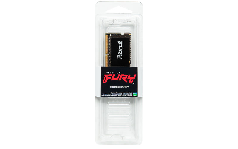 KF432S20IB/8 - Memória de 8GB SODIMM DDR4 3200Mhz FURY Impact 1,2V 1Rx8 260 pinos para notebook/gamers.