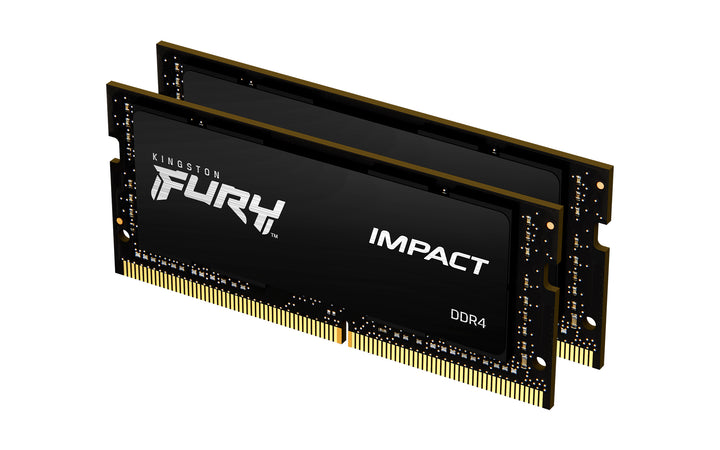 KF432S20IBK2/32 - Kit de memórias de 32GB (2 x 16GB) SODIMM DDR4 3200Mhz FURY Impact 1,2V 1Rx8 260 pinos para notebook/gamers.
