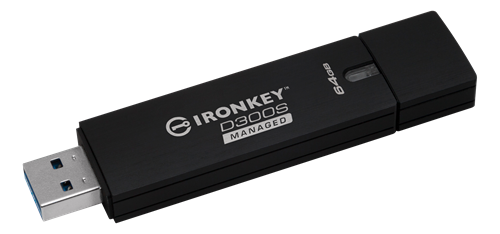 IKD300SM/64GB - Pen drive IronKey de 64GB USB 3.0 c/ criptografia AES 256, gerenciável - requer "IRONKEY EMS" da "DataLocker", adquirido separadamente. NÃO FUNCIONA SEM O "IRONKEY EMS"!
